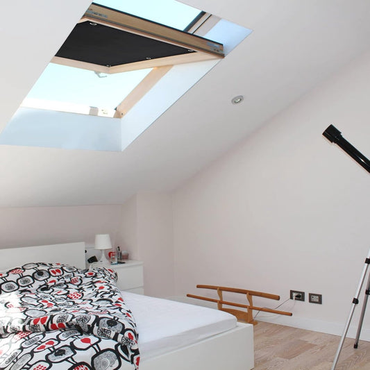 Blackout roller blind - No drilling required - 96 x 100 cm - Portable blackout curtain for windows - with 7 V1188-MS101-02756-1