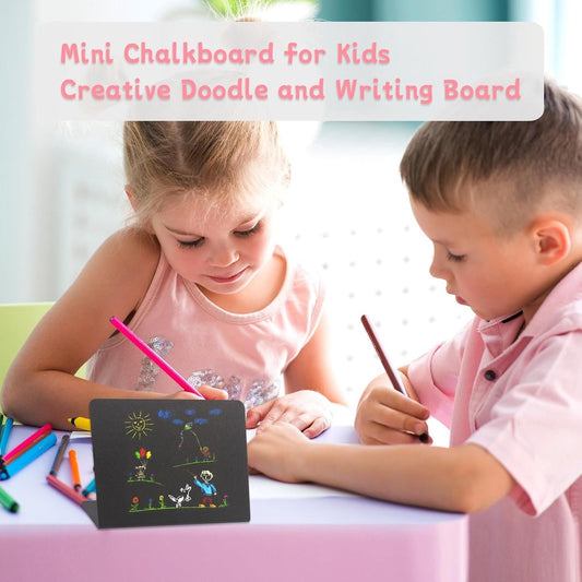 16 pieces - Table Board Chalkboard - Mini Plastic Blackboard - Price Boards - Desk Stand - 10x7.5cm - Mini V1188-MS101-02758-1