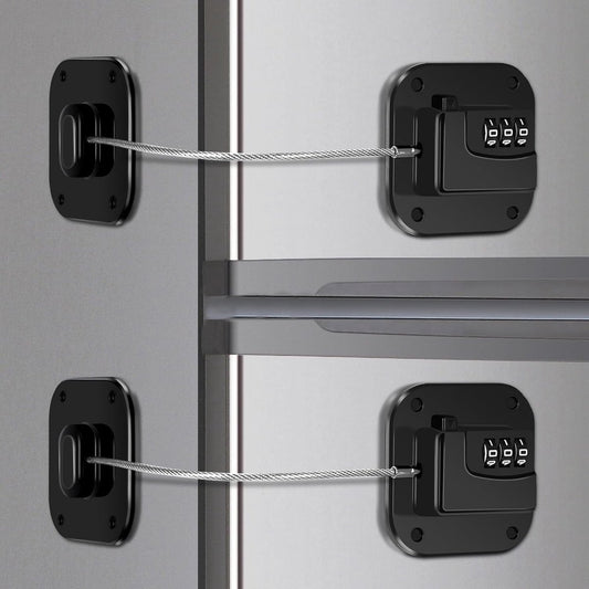 2-Piece Refrigerator Lock - Combination Lock - Self-Adhesive Refrigerator Lock - Safety Lock - Easy V1188-MS101-02762-1
