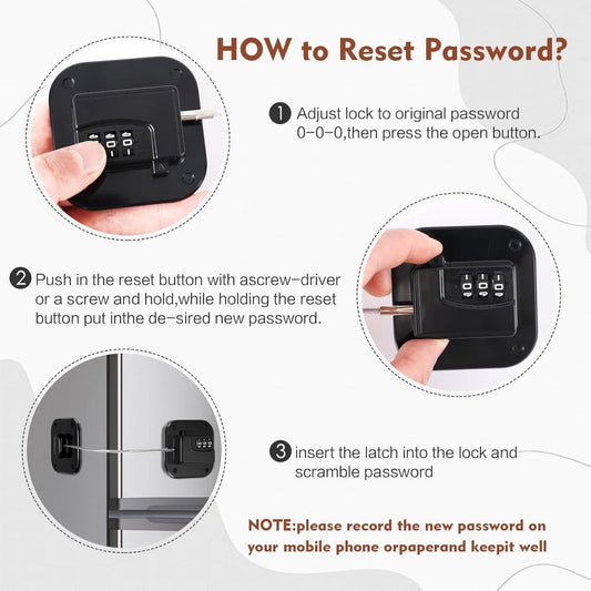 2-Piece Refrigerator Lock - Combination Lock - Self-Adhesive Refrigerator Lock - Safety Lock - Easy V1188-MS101-02762-1
