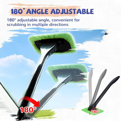 Window Squeegee - Car Cleaning Supplies - Window Washer - Windshield Cleaning Tool with 5 Reusable Towels - V1188-MS101-02766-1