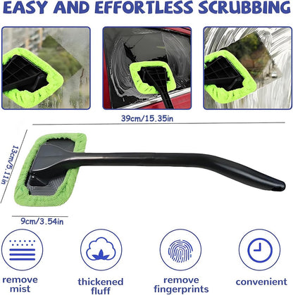 Window Squeegee - Car Cleaning Supplies - Window Washer - Windshield Cleaning Tool with 5 Reusable Towels - V1188-MS101-02766-1