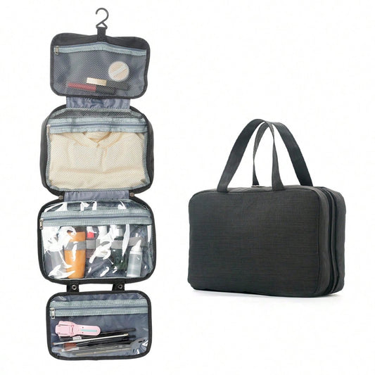 Toiletry bag - Portable hanging toiletry bag - foldable travel toiletry bag - large foldable travel bag - V1188-MS101-02771-1