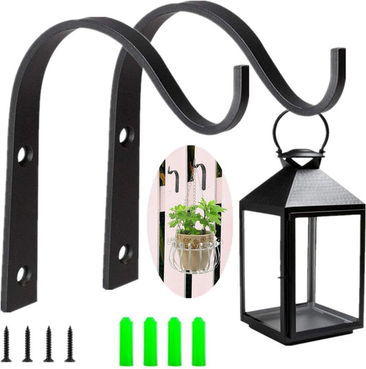 2-Piece Plant Wall Rack - Wall Hook Hanging Basket - Flowerpot Hook - Plant Hook - Iron Wall Rack - Wall V1188-MS101-02772-1
