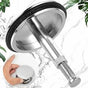Bathtub Drain Plug 43mm - Stem Diameter 8mm - Bathtub Cover, Bathroom Washbasin Cap - Height Adjustable Drain V1188-MS101-02790-1