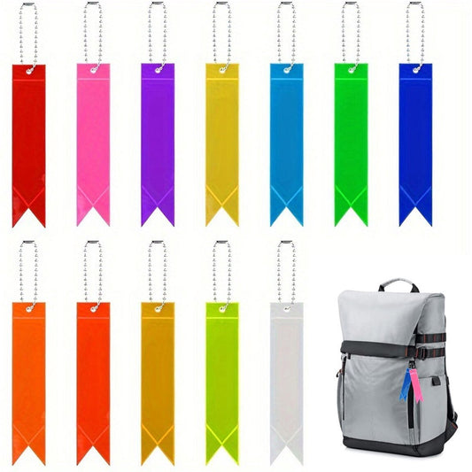 12 pieces - Reflective hangers - Reflective strips - Backpack hangers - children's school bag hanger - V1188-MS101-02803-1