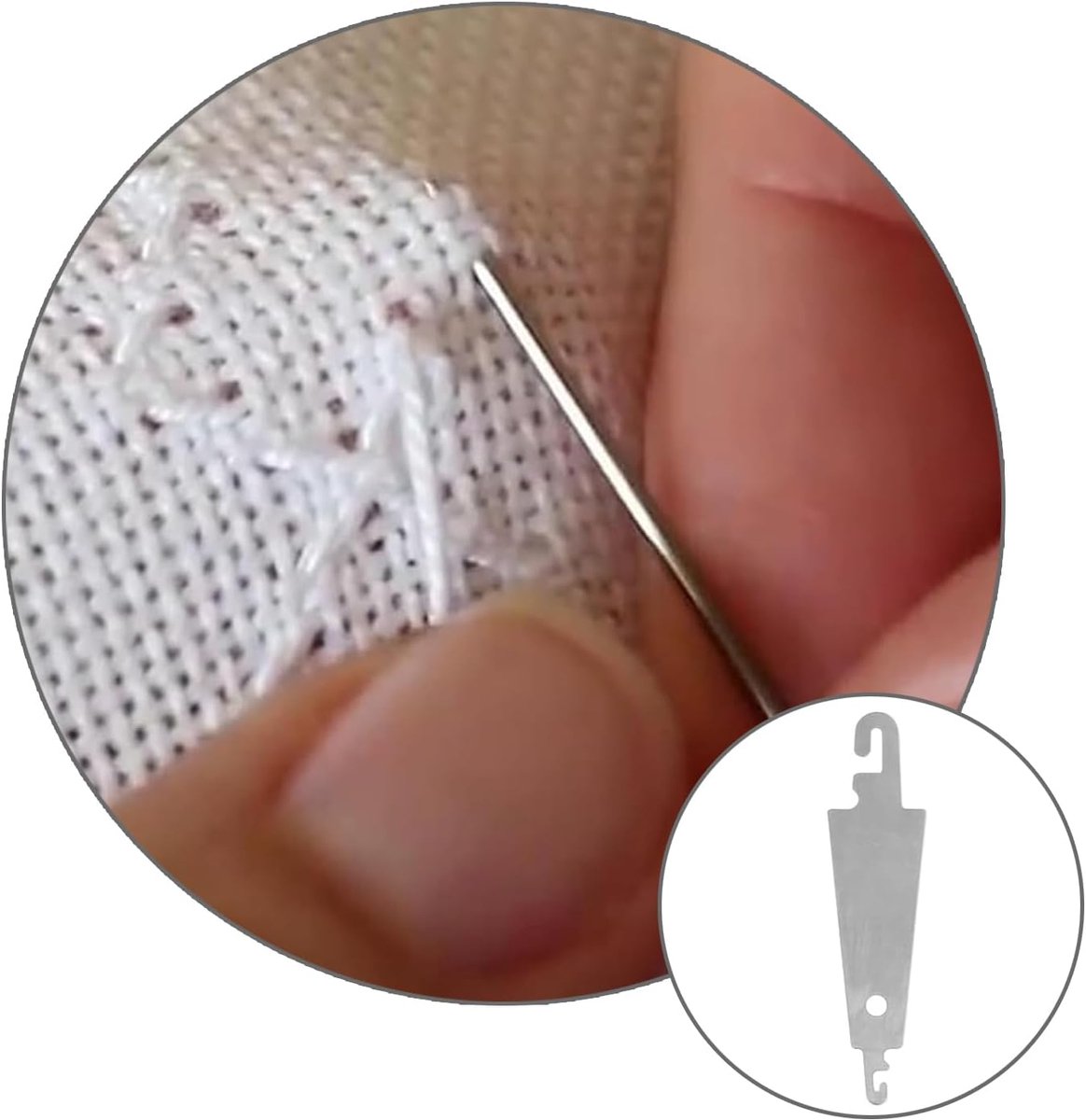 20 pieces - Needle threader - Seam guide - Sewing aid - stainless steel hook needle threader - embroidery and V1188-MS101-02804-1