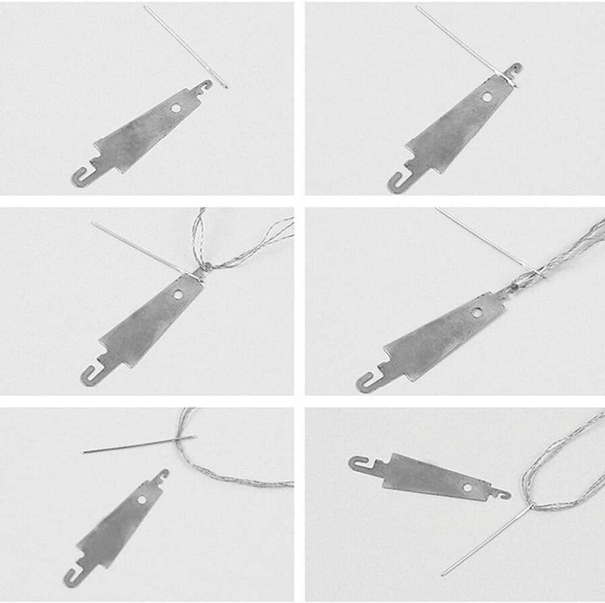 20 pieces - Needle threader - Seam guide - Sewing aid - stainless steel hook needle threader - embroidery and V1188-MS101-02804-1