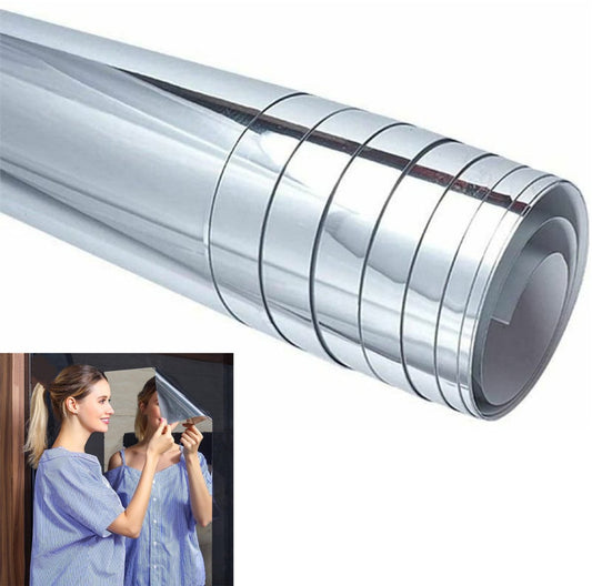 Full-length mirror - 40*122 cm - Self-adhesive mirror stickers - Flexible mirror sheets - Bathroom soft V1188-MS101-02809-1