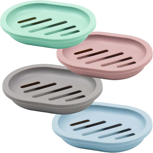 4-Piece Double-Layer Soap Holder - Soap Dish - Soap Holders - for Shower Soap Dish - Small Soap Dish - V1188-MS101-02819-1