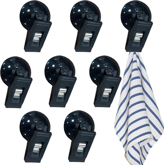 8 pieces - Suction cup clips - Shower curtain clips - Shower curtain clamps - Multifunctional storage clip - V1188-MS101-02824-1
