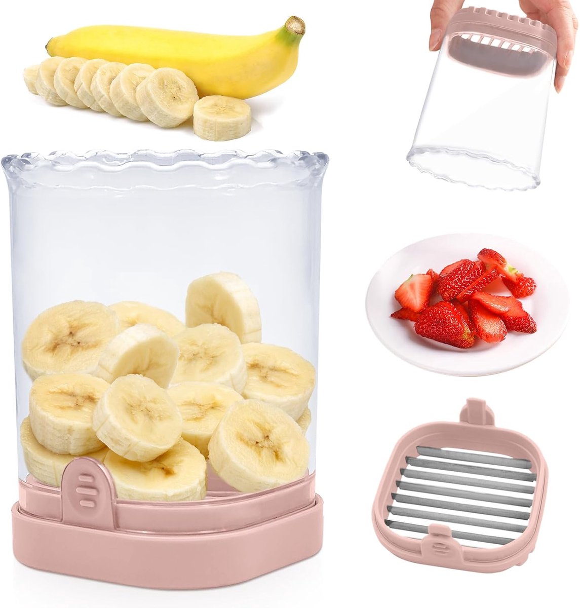 Fruit slicer - Multifunctional slicer - Fruit slicing cup - Grape slicer - strawberry slicer - fast banana, V1188-MS101-02837-1