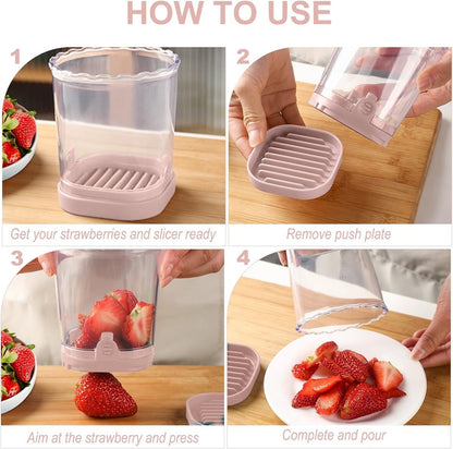 Fruit slicer - Multifunctional slicer - Fruit slicing cup - Grape slicer - strawberry slicer - fast banana, V1188-MS101-02837-1