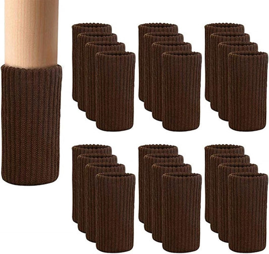 24 pieces furniture leg socks - Chair socks - brown furniture socks - chair leg floor protectors - Chair Leg V1188-MS101-02838-1