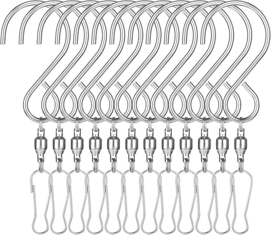 Set of 12 wind swivel hooks - Suitable for 360-degree hanging plants - Double 360-degree rotatability - Wind V1188-MS101-02862-1