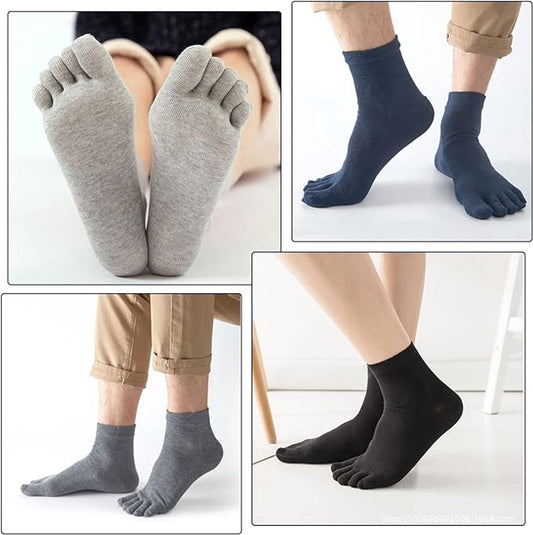 5 pairs - Toe socks - Men's 5-toe socks - detachable toe socks - five-finger socks - cotton running socks - V1188-MS101-02865-1