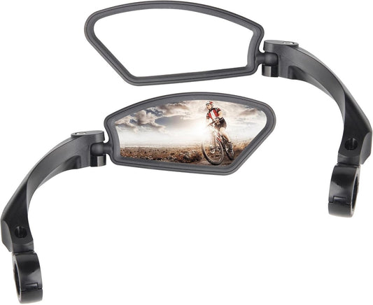 1 Pair Bicycle Mirror Ebike Rearview Mirror - Handlebar Bicycle Mirror - Bicycle Mirror - Safe Rearview V1188-MS101-02871-1