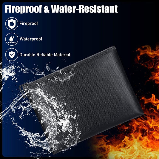 Fireproof document bag - fireproof and waterproof money bag with zipper for cash - Fireproof Document Bags - V1188-MS101-02874-1