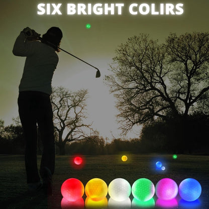 golf balls - 6 Pieces - Glow in the Dark golf balls - LED illuminated golf balls - multicolour V1188-MS101-02880-1