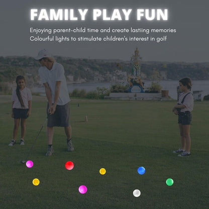 golf balls - 6 Pieces - Glow in the Dark golf balls - LED illuminated golf balls - multicolour V1188-MS101-02880-1