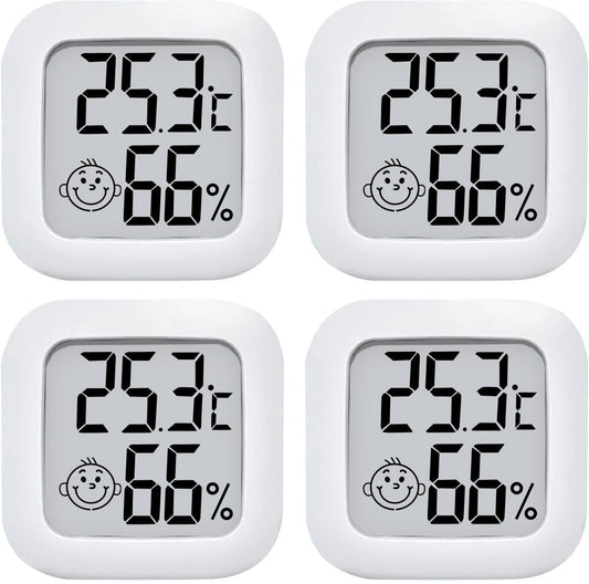 Mini hygrometer - 4 pieces - Weather station - Thermometer - Humidity meter - Highly accurate temperature V1188-MS101-02890-1