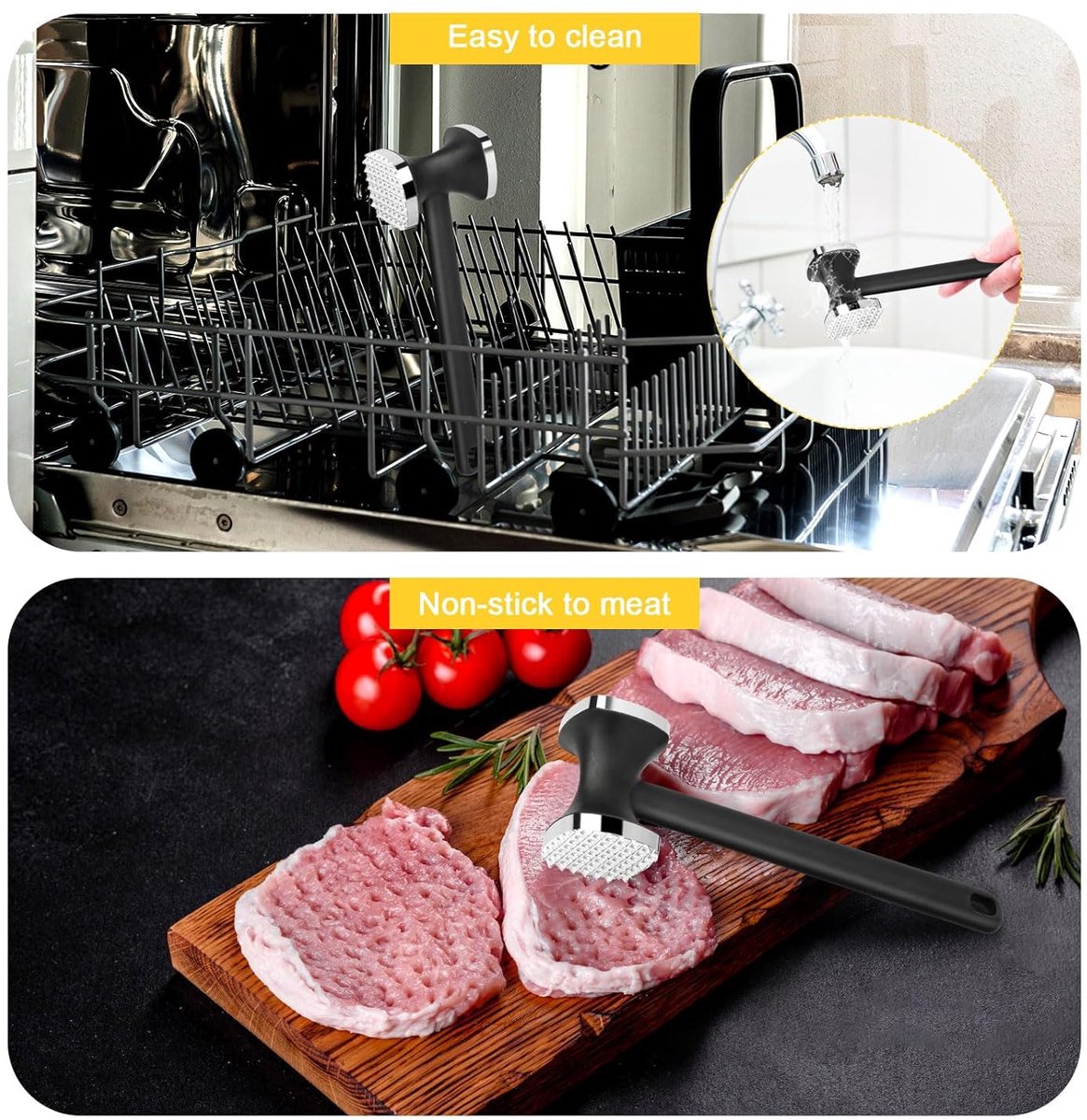 Double-sided meat tenderizer - High quality - Ergonomic design V1188-MS101-02896-1