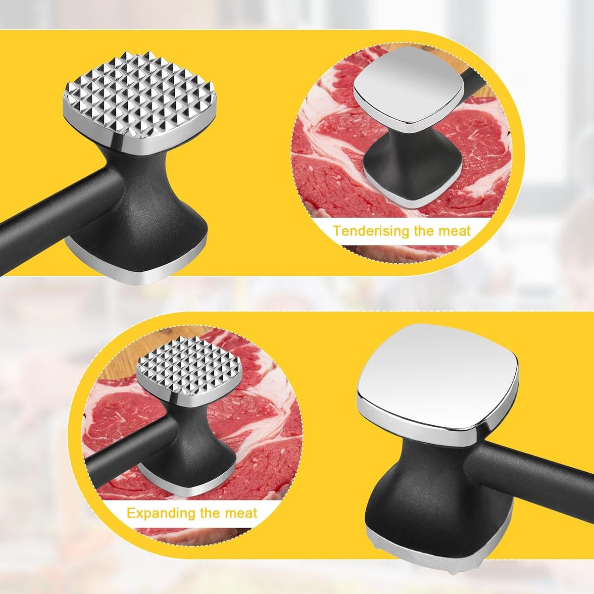 Double-sided meat tenderizer - High quality - Ergonomic design V1188-MS101-02896-1