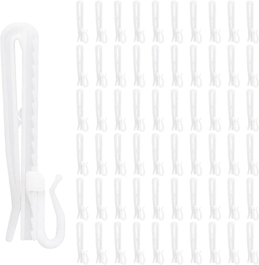 60 pieces - 8.5 cm - Curtain hook - Shower curtain hook - Plastic curtain hook - curtain clip hooks - curtain V1188-MS101-02908-1