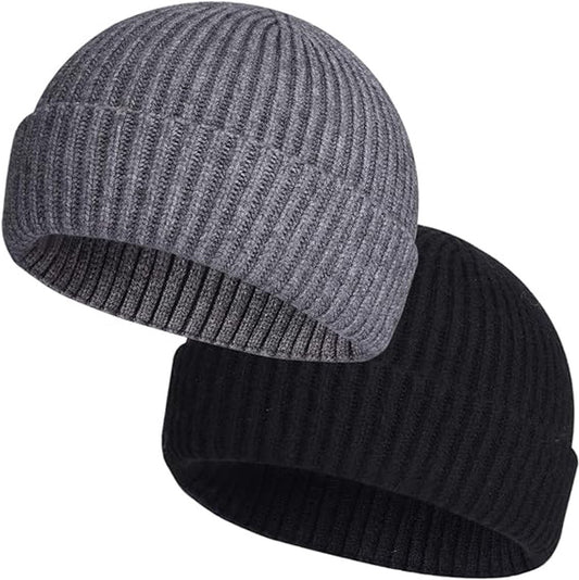 2 Pieces - hat - men's hat - Beanie - women's hat - men's beanie - Winter hat - knitted hat - Warm Hats - V1188-MS101-02913-1