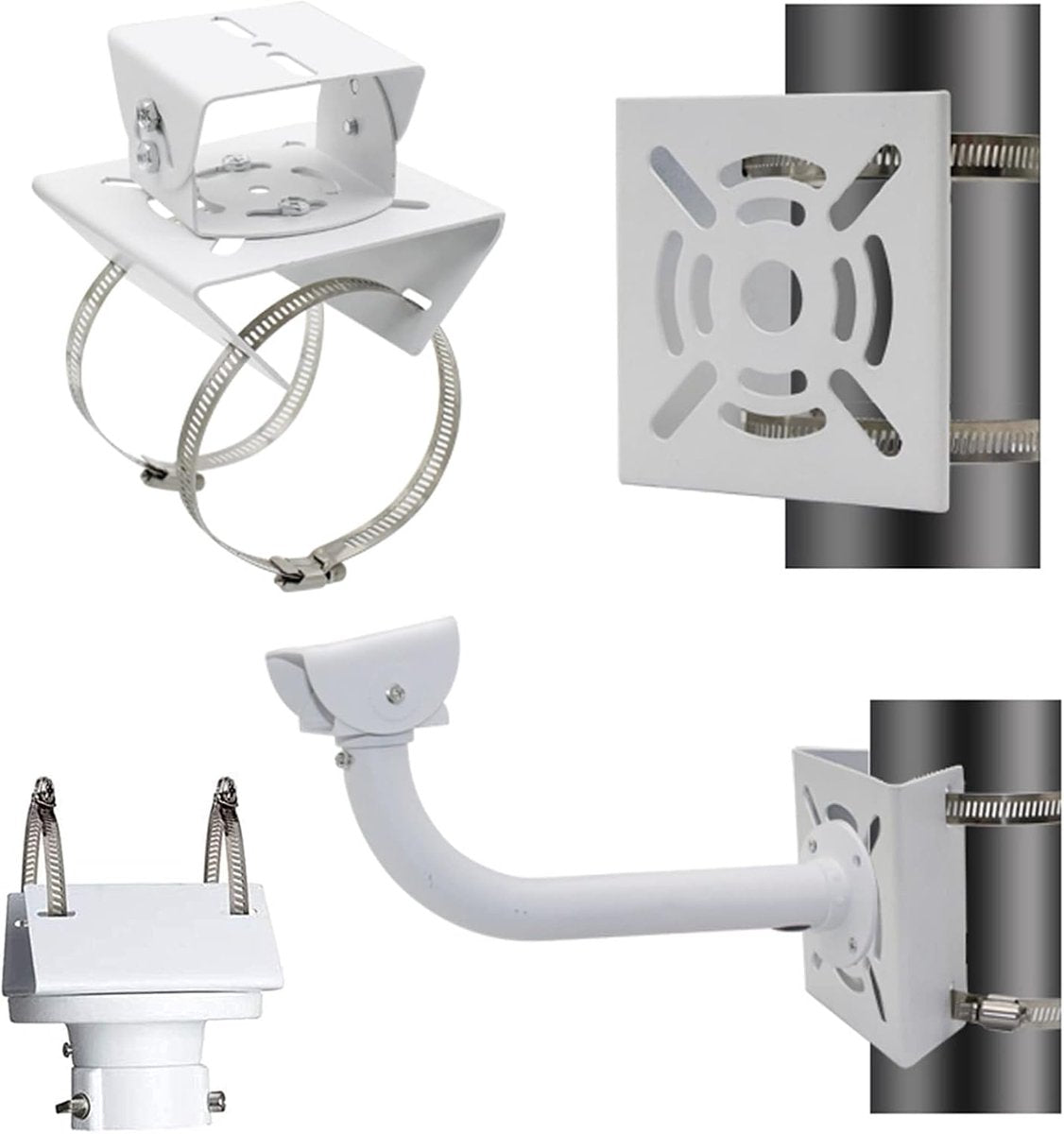 Security camera bracket - Camera bracket - Security bracket - with 2 rings - universal metal bracket - V1188-MS101-02915-1