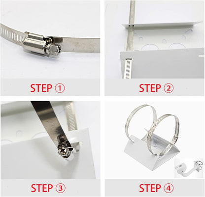 Security camera bracket - Camera bracket - Security bracket - with 2 rings - universal metal bracket - V1188-MS101-02915-1