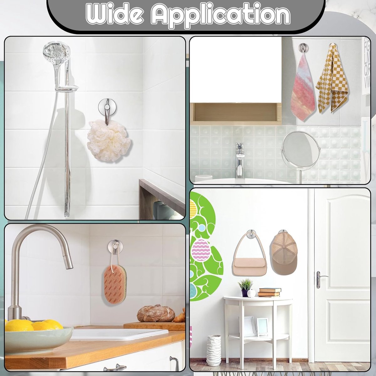 pieces - 6*6*5.5 cm - Suction cup hooks - Hooks with vacuum suction cup - towel hooks without drilling - V1188-MS101-02924-1