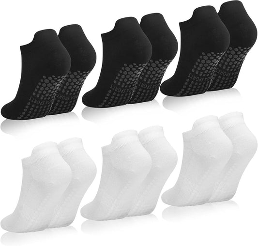 6 pairs - Socks - Yoga socks - Pilates socks for women - non-slip yoga socks - with grip - sports socks for V1188-MS101-02946-1