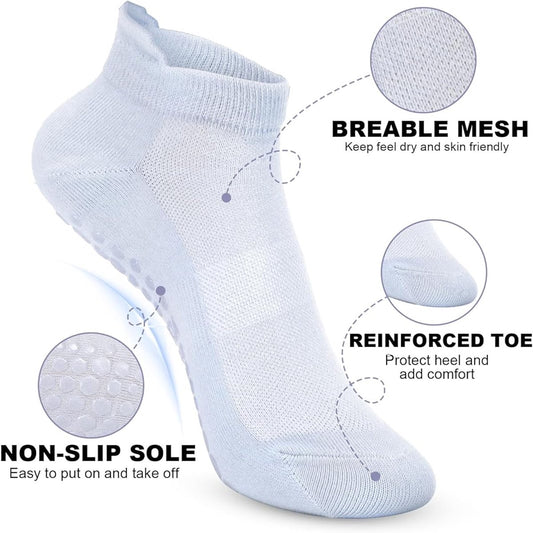 6 pairs - Socks - Yoga socks - Pilates socks for women - non-slip yoga socks - with grip - sports socks for V1188-MS101-02946-1