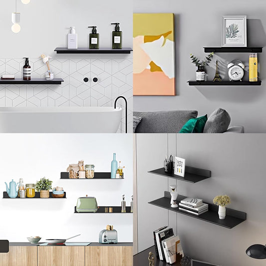 30*12*4 cm - Wall-mounted rack - Bathroom Shelves - Metal shelves - waterproof - small floating metal shelves V1188-MS101-02948-1