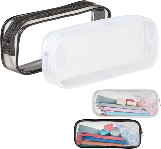 Pencil Case - 2-Piece Pencil Case - Pencil Case for School - Transparent Pencil Case - Transparent Exam V1188-MS101-02950-1