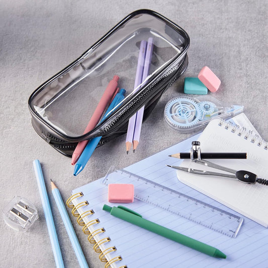 Pencil Case - 2-Piece Pencil Case - Pencil Case for School - Transparent Pencil Case - Transparent Exam V1188-MS101-02950-1