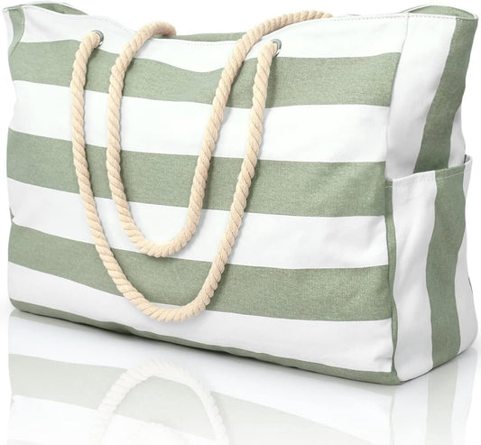 Beach bag - large beach bags for women - waterproof beach bags with zipper and rope handle, travel bags V1188-MS101-02952-1