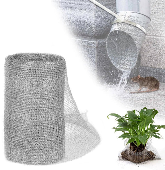 Stainless Steel Rodent Net - Pest Protection - 1 piece - 12.7 cm wide - 600 cm long V1188-MS101-02956-1