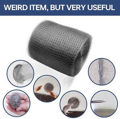 Stainless Steel Rodent Net - Pest Protection - 1 piece - 12.7 cm wide - 600 cm long V1188-MS101-02956-1