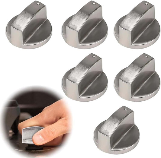 Oven Knobs - 6 Pieces Hob Knob - 6mm Knob Cover - Universal Knob Set for Gas Hob - Universal Gas Stove Hob V1188-MS101-02967-1