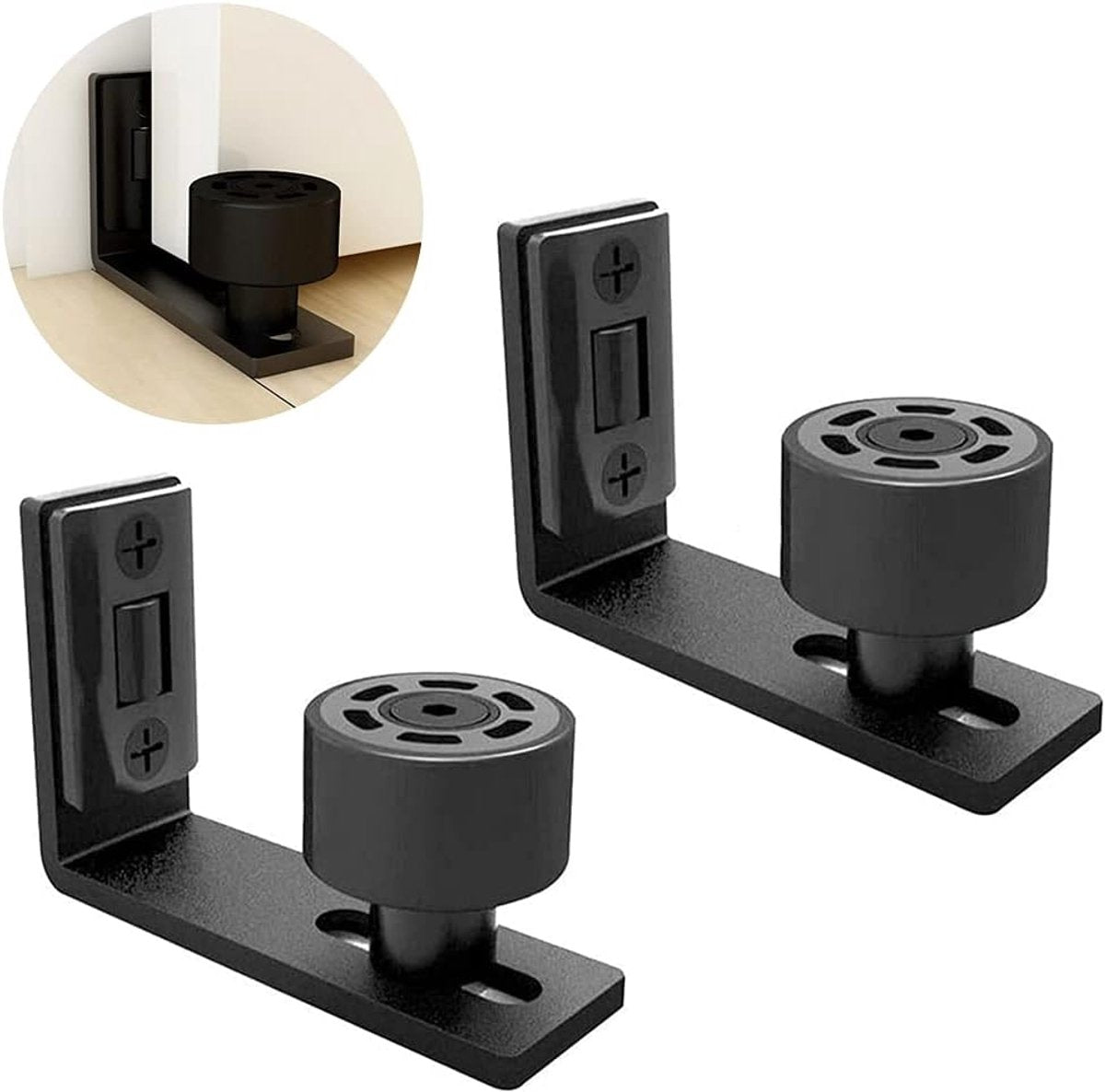 2 Pieces - Sliding Door Floor Guide Doors - Sliding Rails - Sliding Door System - Bottom-Wall Mounting V1188-MS101-02979-1
