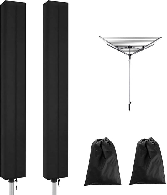 Dryer Cover - 2 Pieces - Rotating Clothesline Cover Waterproof Fabric - 165x16x16 cm - Universal Dryer Cover V1188-MS101-02986-1