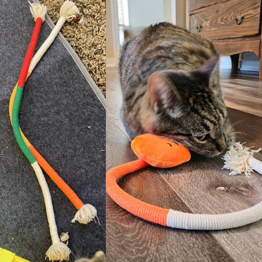Cat Toys - 4 Pieces Cat Teeth Cleaning Toys - Cat Toy Chew Ropes - Toys For Cats - Indoor/Outdoor Interactive V1188-MS101-02990-1