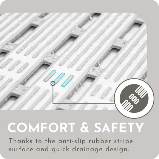 Shower mat - 40*68 cm - Non-slip shower mat - Bath mat - with suction cups and drainage holes - non-slip bath V1188-MS101-03011-1