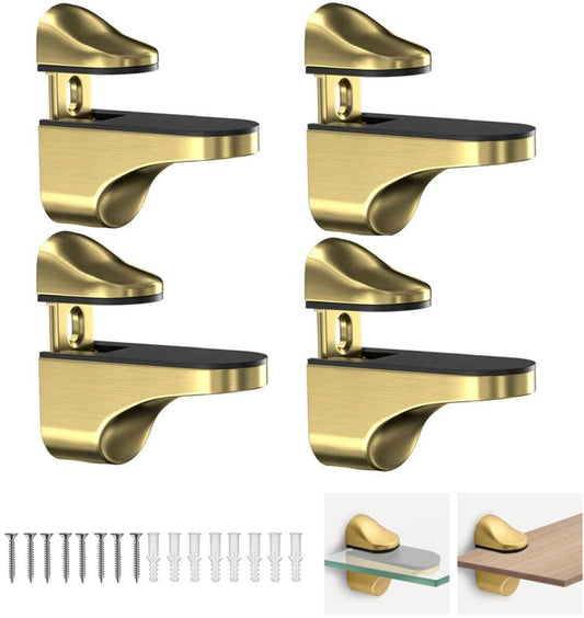 pieces - Glass clamp - Glass shelf brackets - adjustable - glass shelf bracket - fishmouth glass clip - wall V1188-MS101-03017-1
