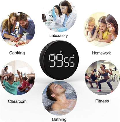Timers - Digital timer - Magnetic digital kitchen timer - Kitchen timer - Count up/Count down - egg timer - V1188-MS101-03030-1