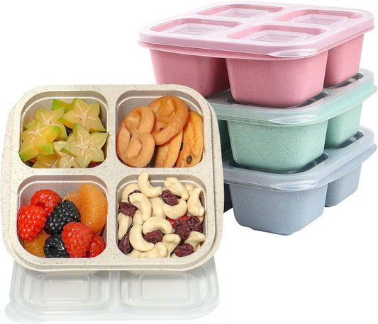 4-Piece Snack Boxes - Lunch Box - Bento Box - Divided Bento Boxes - Lunch Box - Salad Lunch Box - 4 V1188-MS101-03031-1