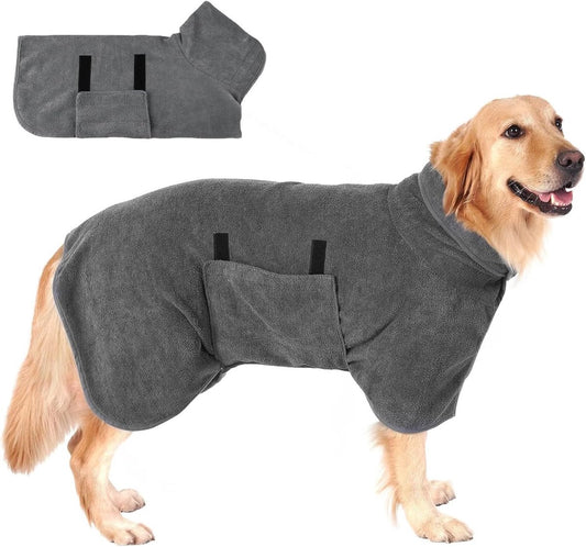 Dog bathrobe - Pet bath towel - Bathrobes for pets - Dog drying coat Bath towel - Dog towel - super absorbent V1188-MS101-03034-1