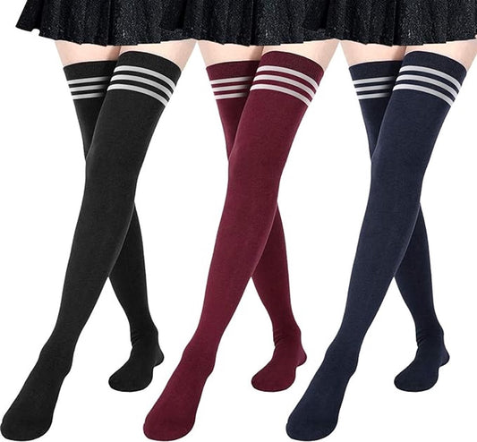 women's knee socks - 3 Pairs - Knee socks - knee socks for women - overknee socks - Sexy socks - girls' knee V1188-MS101-03035-1